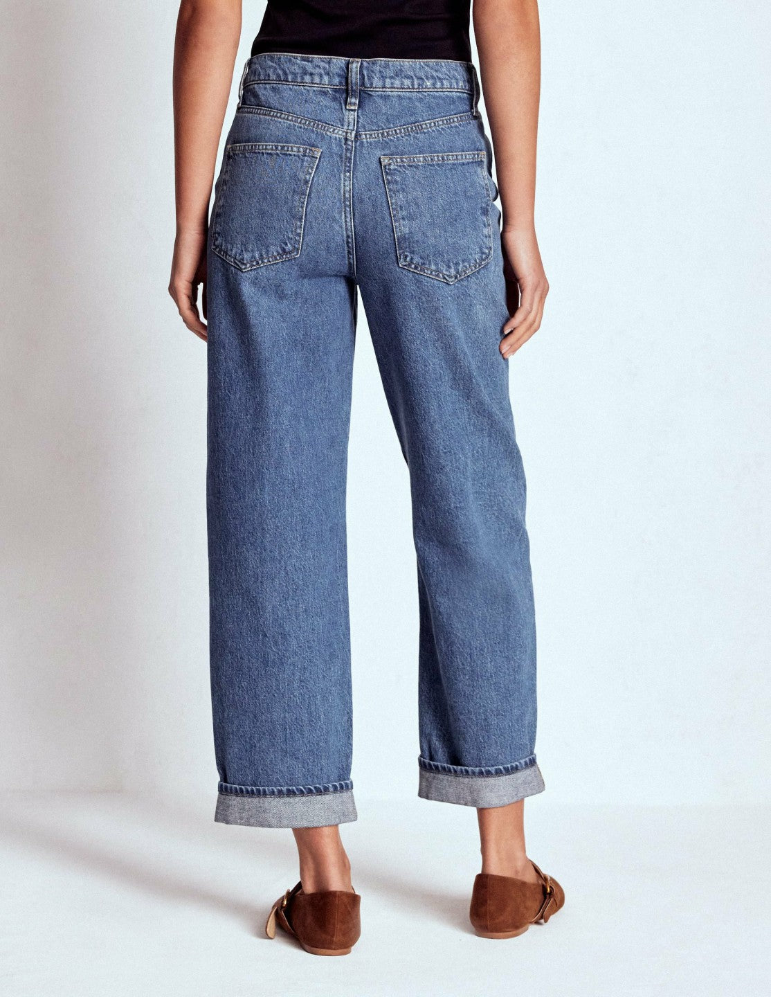 Mid Rise Relaxed Jeans-Mid Vintage / Boden us