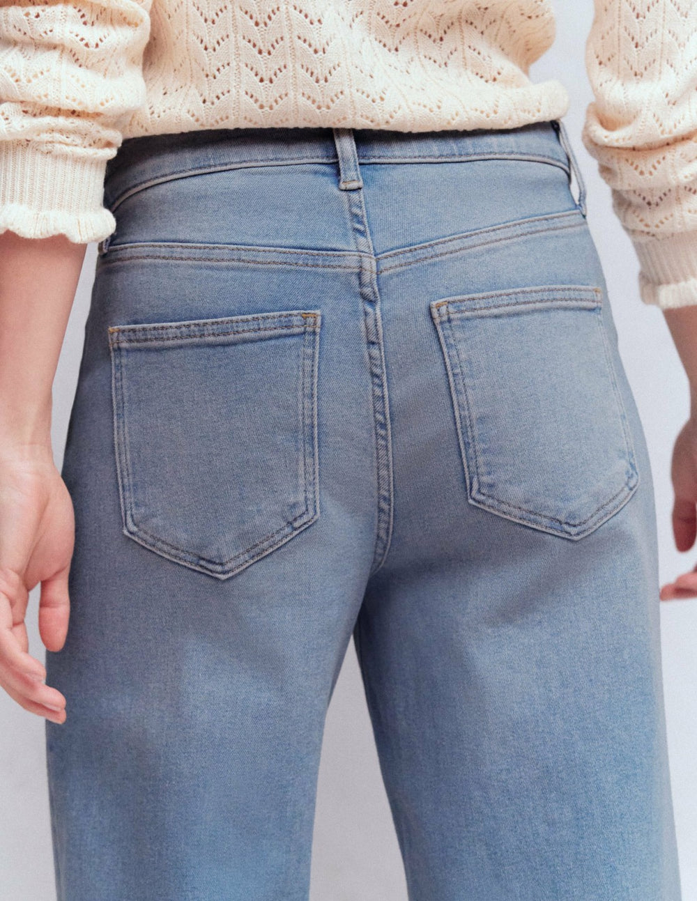 High Rise Wide Leg Jeans-Light Vintage / Boden Sale