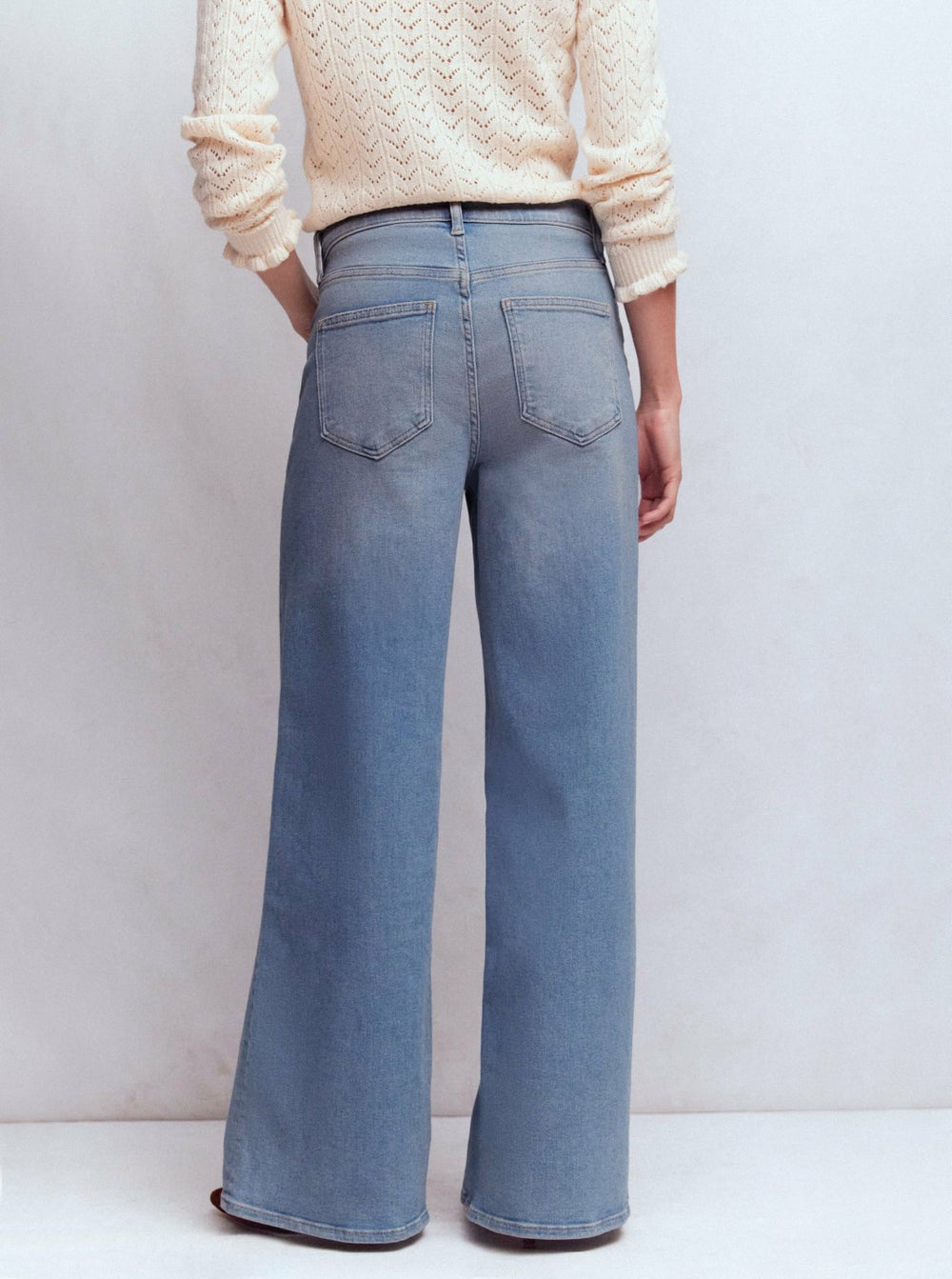 High Rise Wide Leg Jeans-Light Vintage / Boden Sale