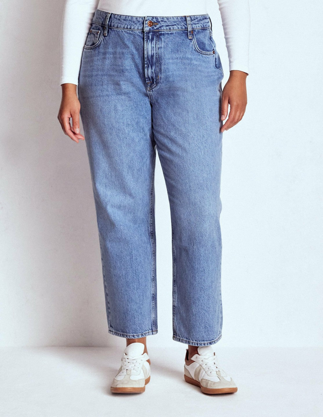 High Rise Straight Leg Jeans-Light Vintage / Boden Online
