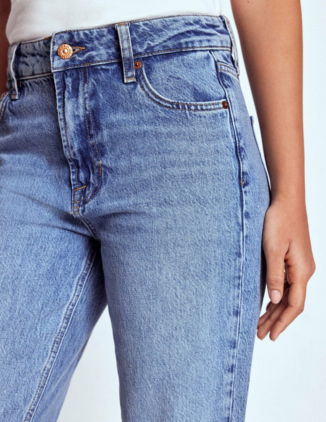 High Rise Straight Leg Jeans-Light Vintage / Boden Online