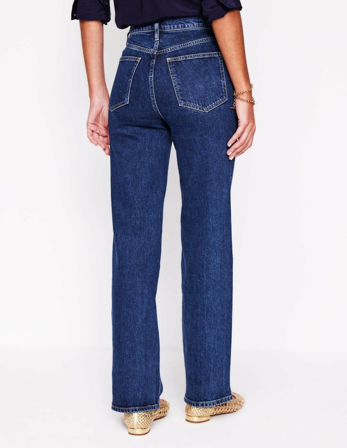 High Rise Column Leg Jeans-Dark Vintage / Boden Discount
