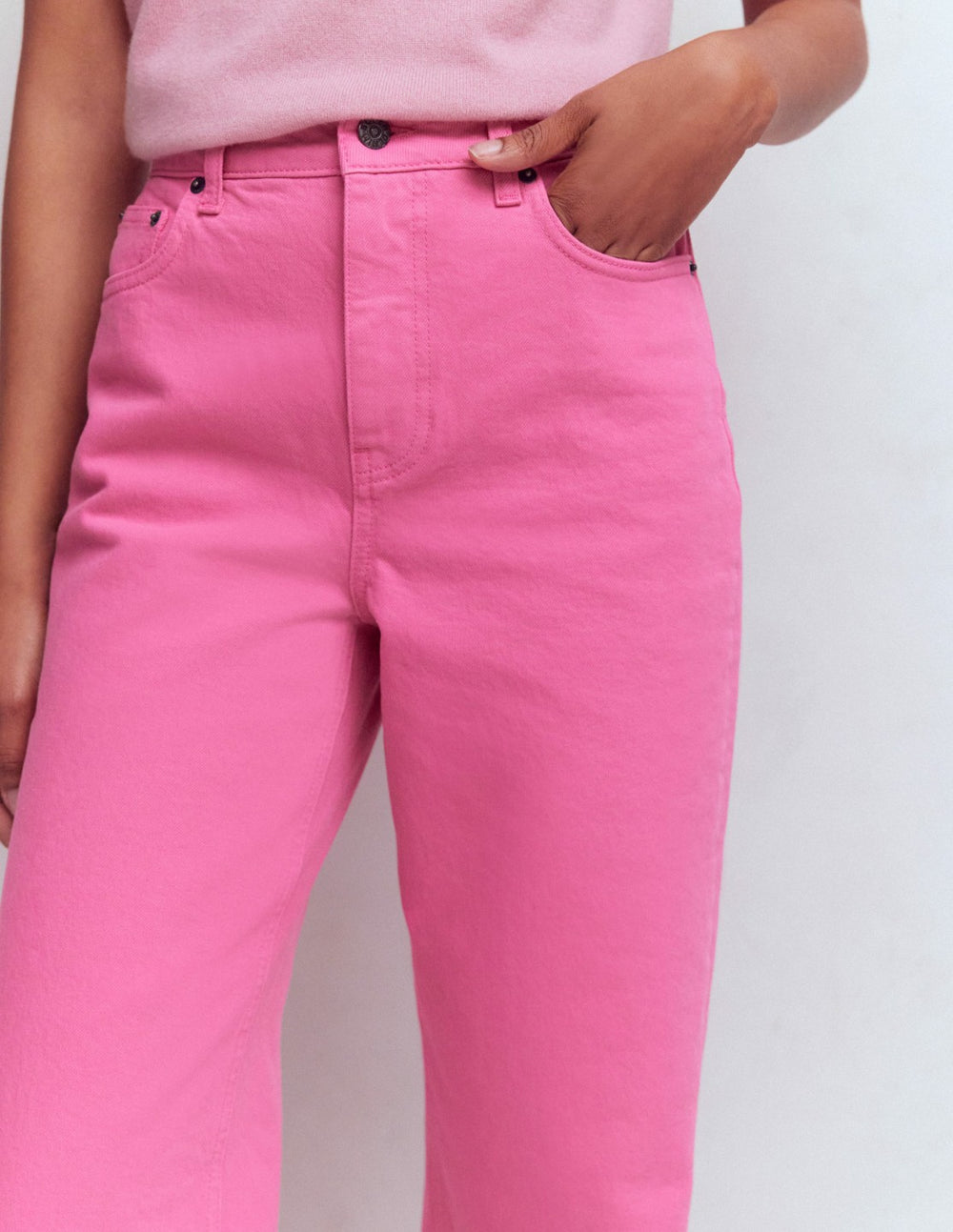 High Rise Column Leg Jeans-Bright Pink / Boden On sale