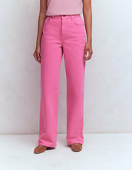 High Rise Column Leg Jeans-Bright Pink / Boden On sale