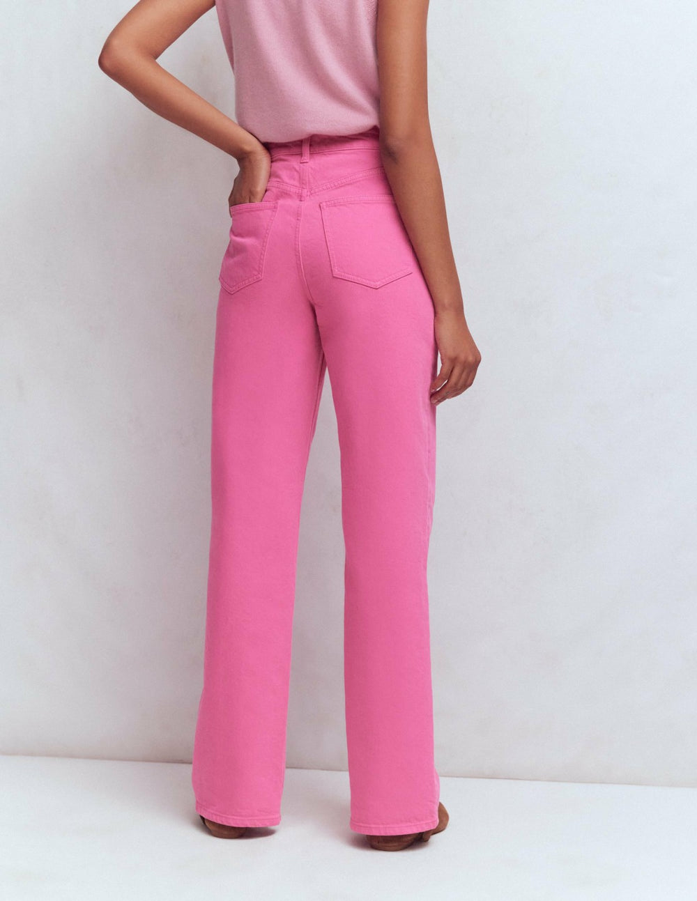 High Rise Column Leg Jeans-Bright Pink / Boden On sale