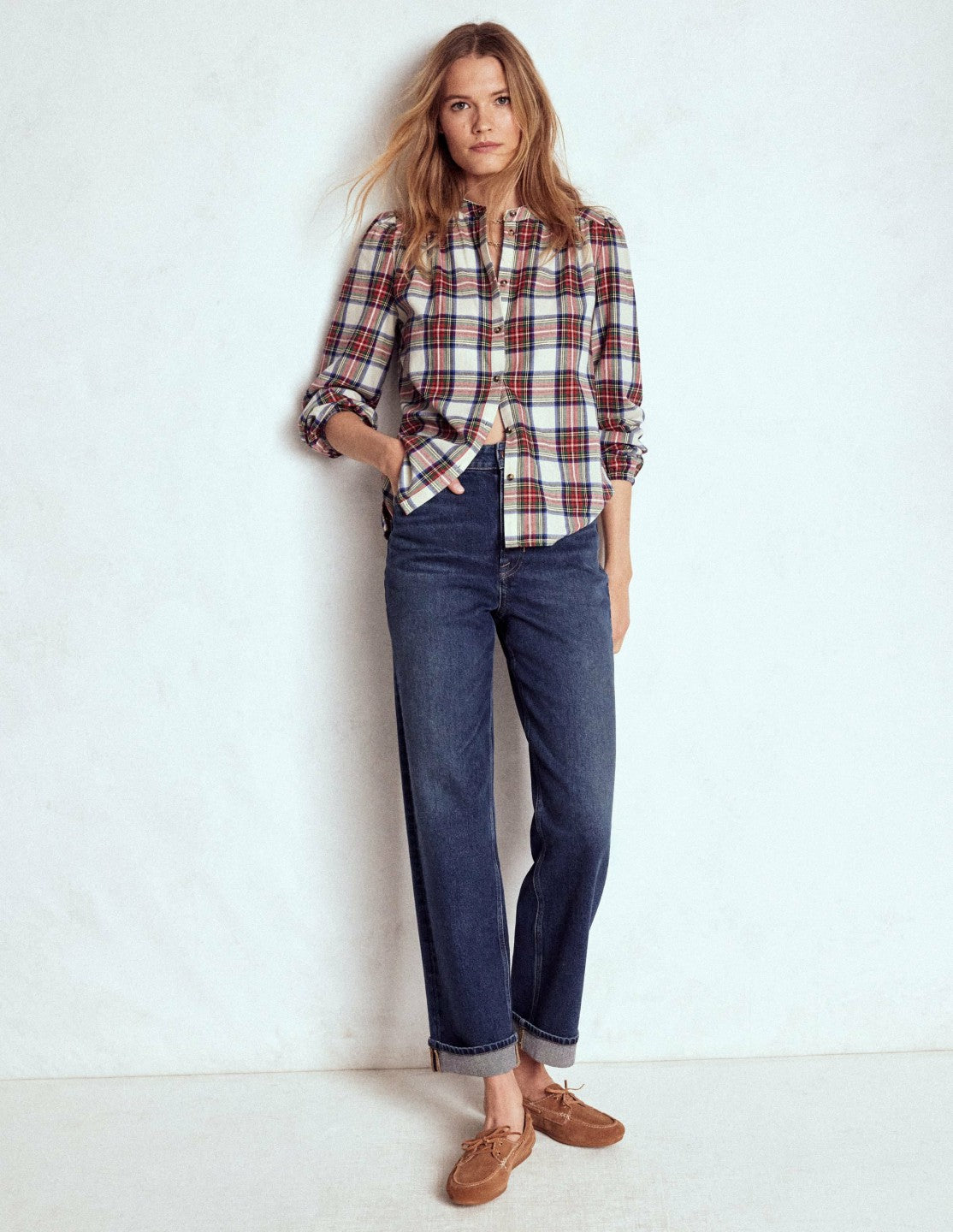Mid Rise Straight Leg Jeans-Dark Vintage / Boden us