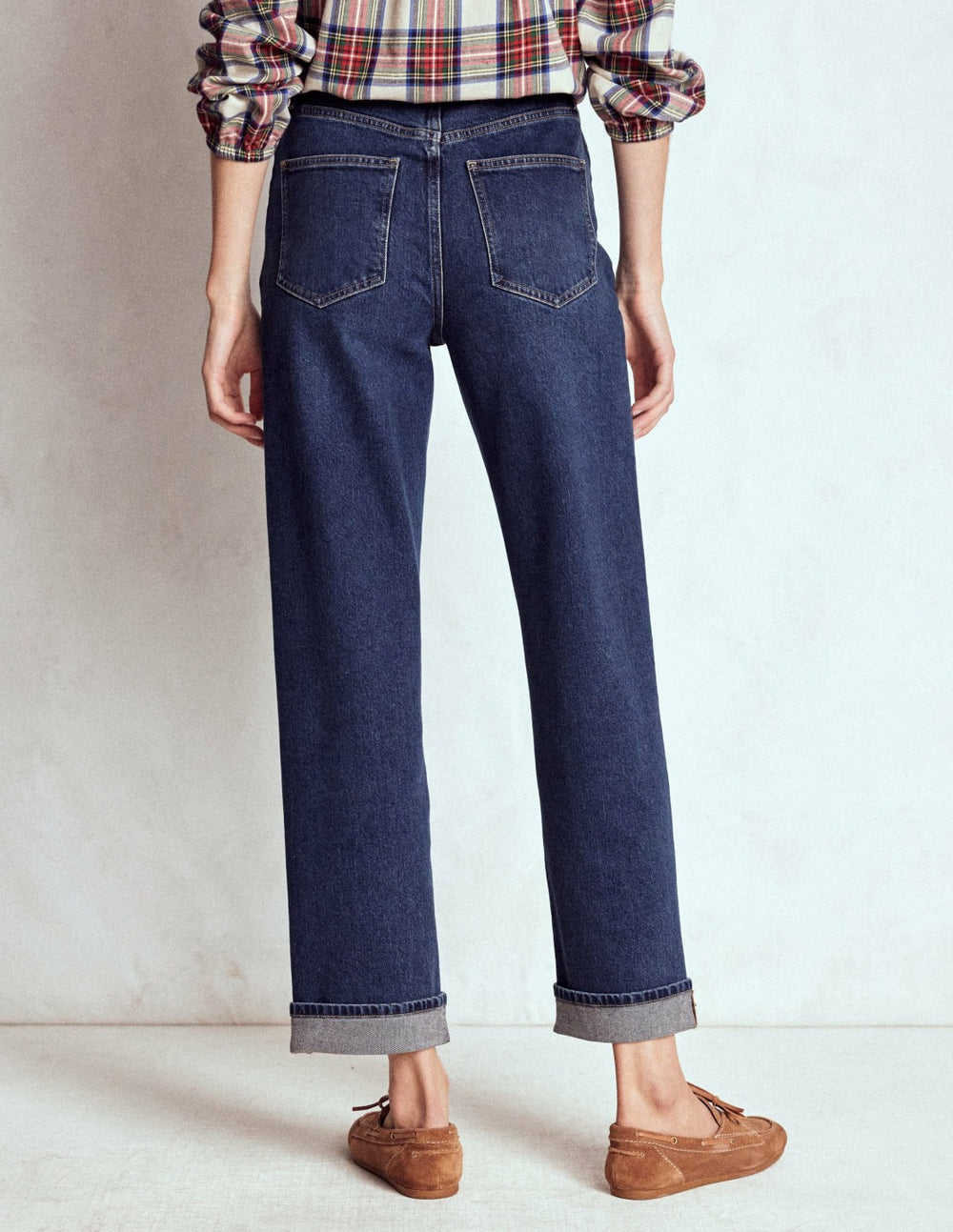Mid Rise Straight Leg Jeans-Dark Vintage / Boden us
