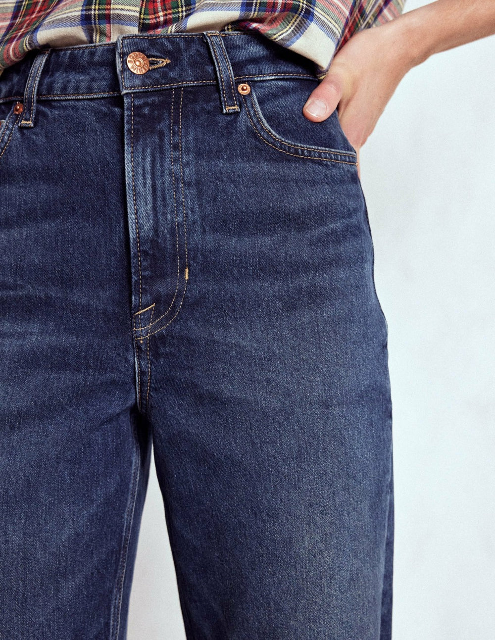 Mid Rise Straight Leg Jeans-Dark Vintage / Boden us
