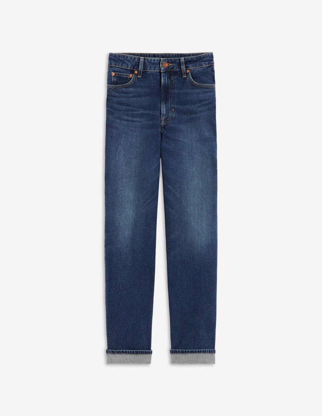 Mid Rise Straight Leg Jeans-Dark Vintage / Boden us