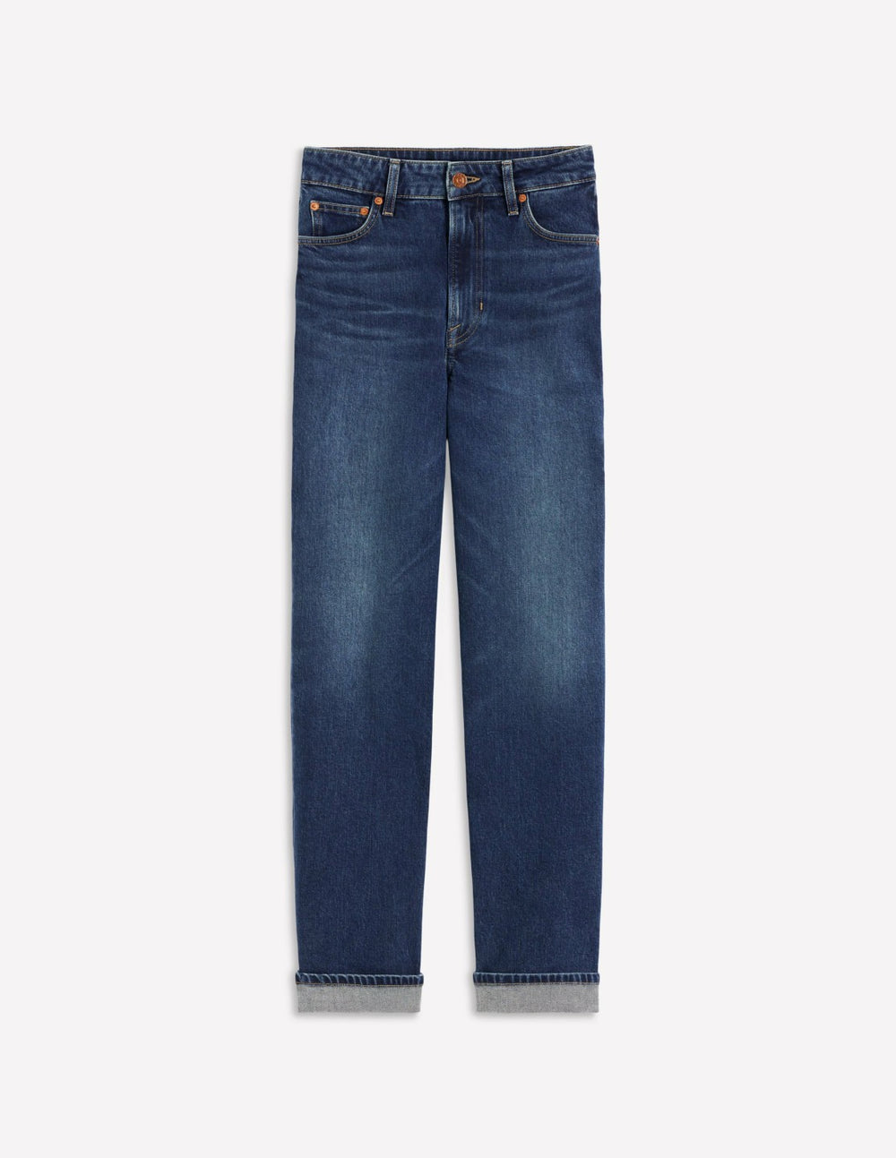 Mid Rise Straight Leg Jeans-Dark Vintage / Boden us