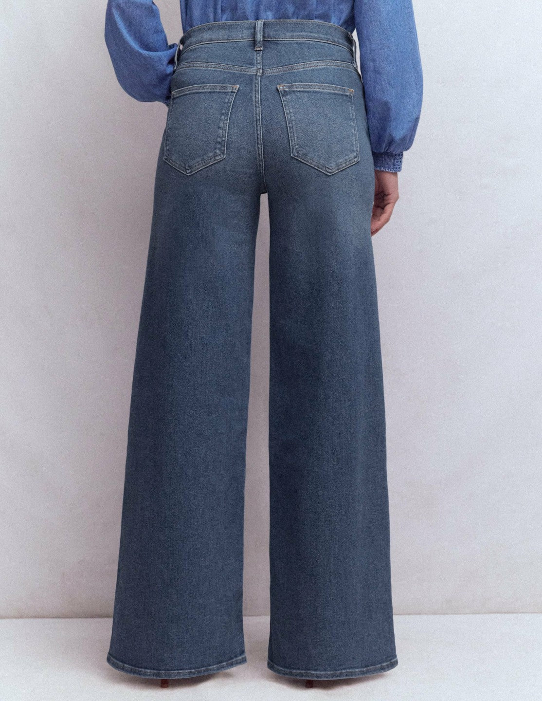 High Rise Wide Leg Jeans-Mid Vintage / Boden