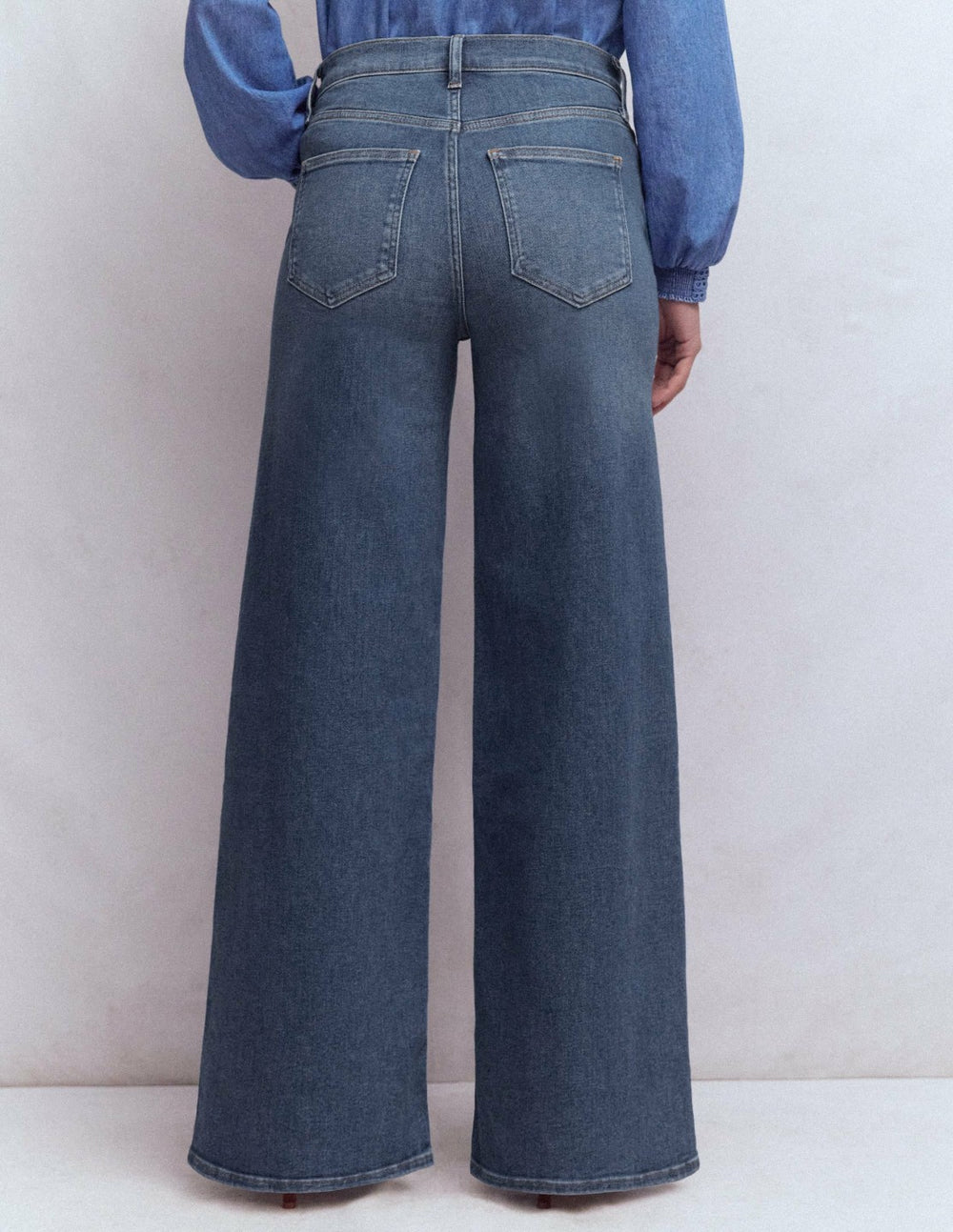 High Rise Wide Leg Jeans-Mid Vintage / Boden