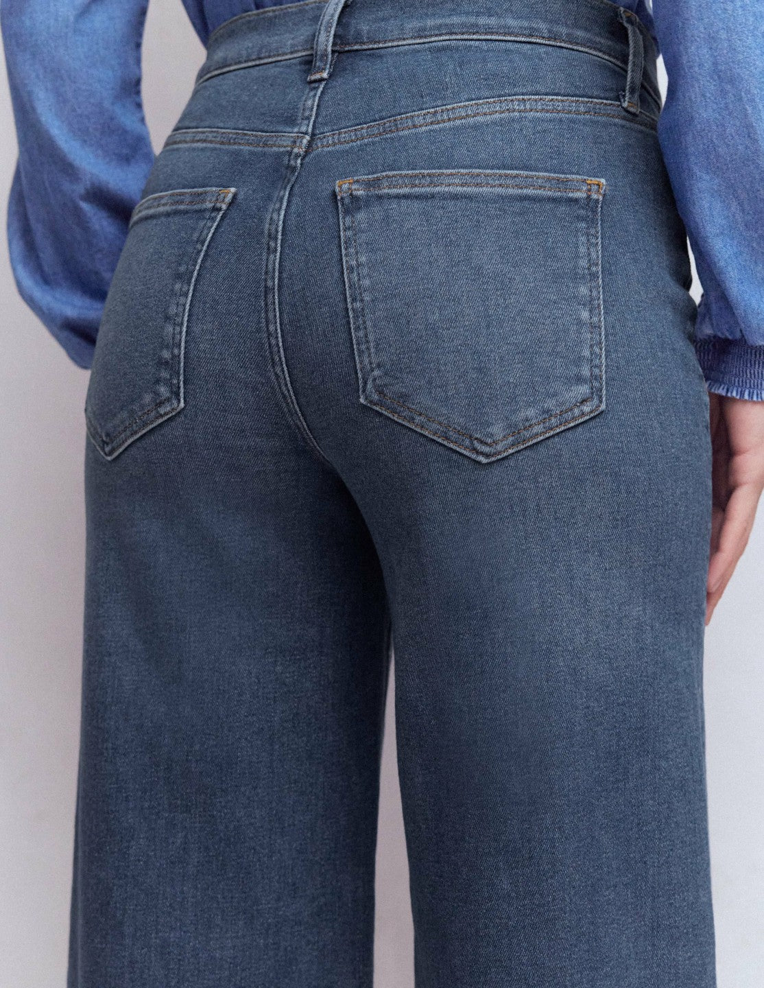 High Rise Wide Leg Jeans-Mid Vintage / Boden