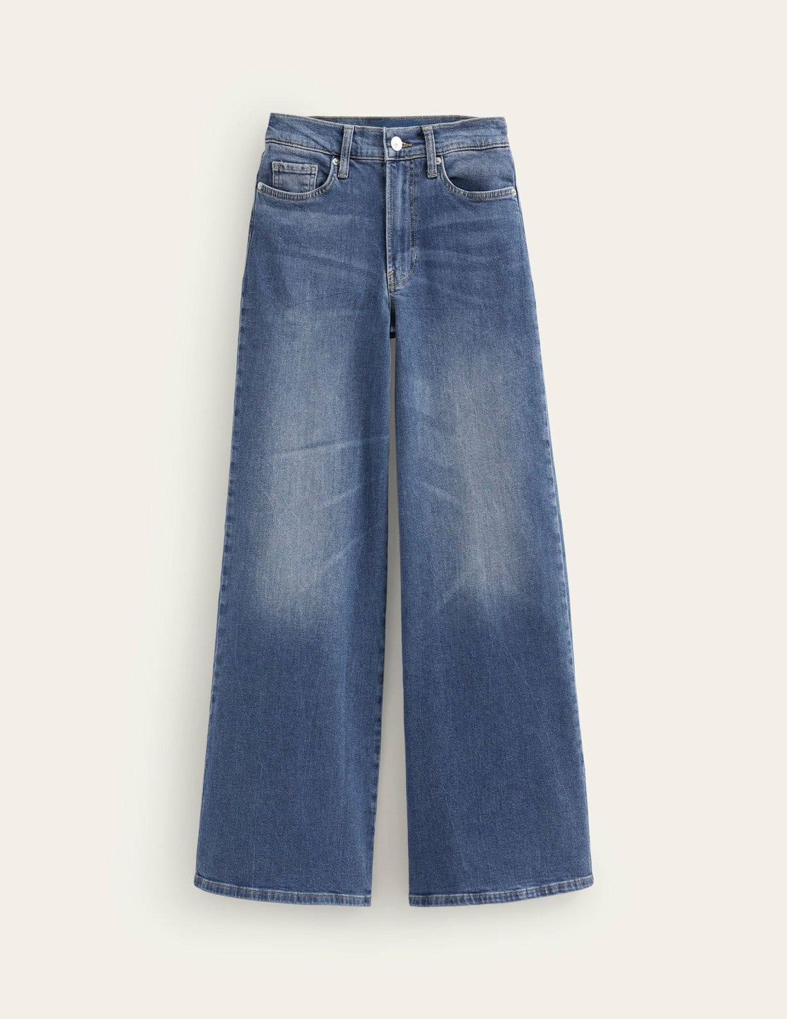 High Rise Wide Leg Jeans-Mid Vintage / Boden
