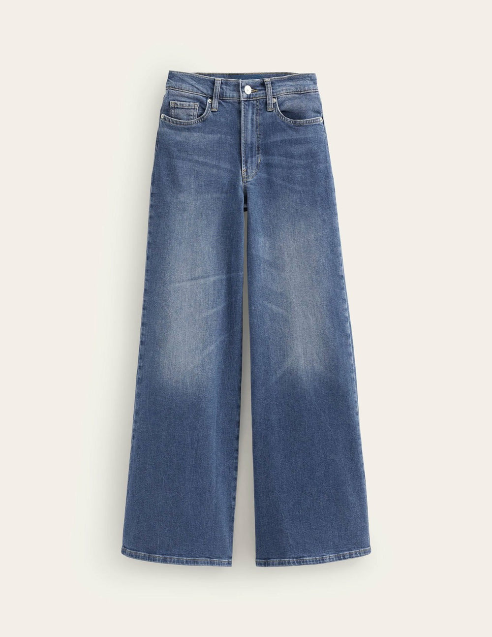 High Rise Wide Leg Jeans-Mid Vintage / Boden