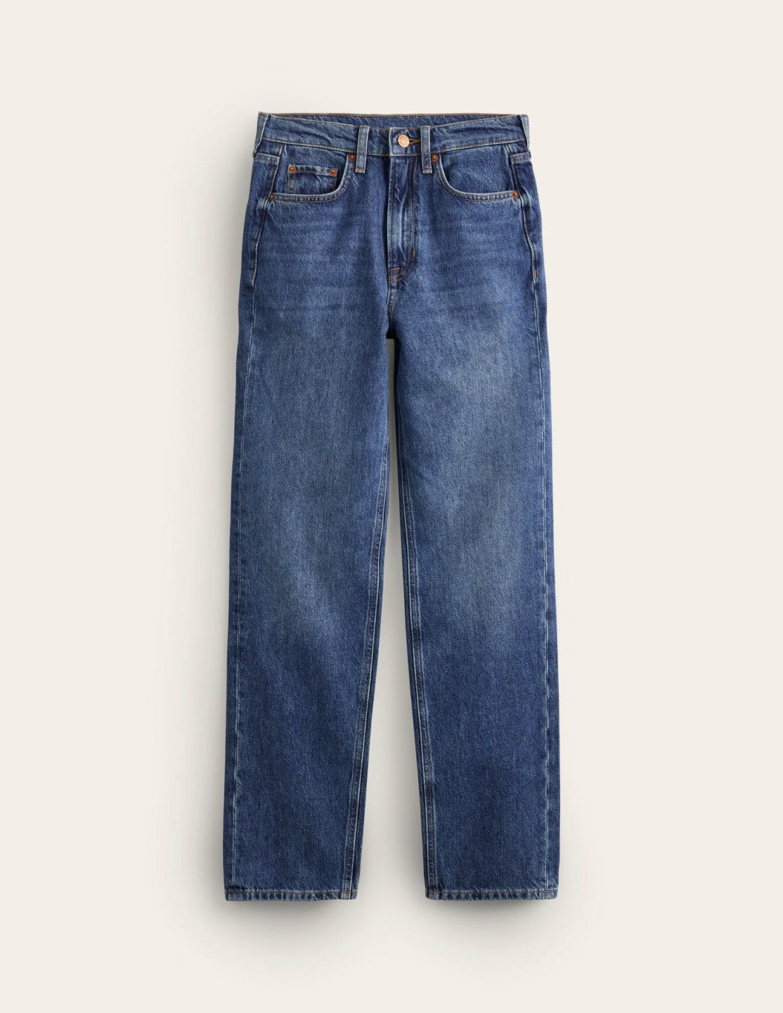 High Rise Straight Leg Jeans-Mid Vintage / Boden Outlet