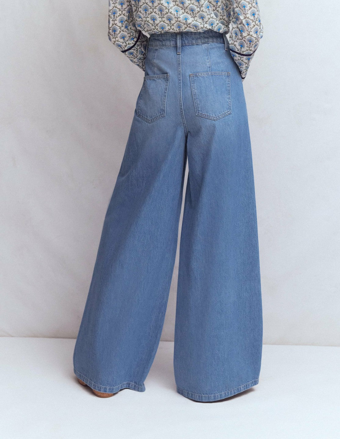 High Rise Palazzo Jeans-Light Wash / Boden us