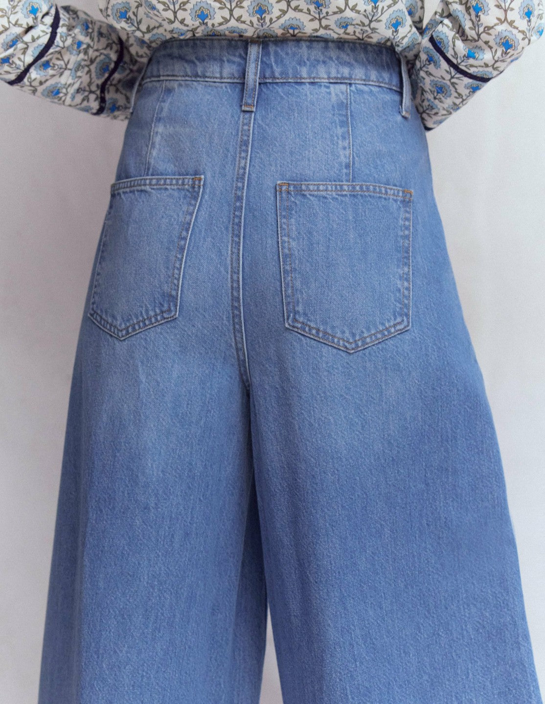 High Rise Palazzo Jeans-Light Wash / Boden us