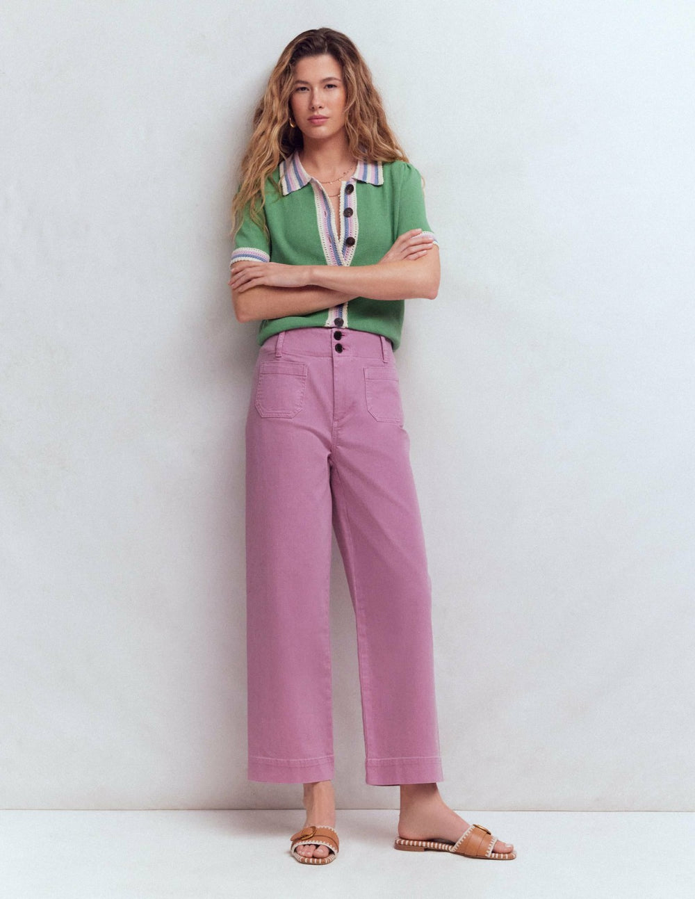 Primrose Cropped Pants-Clover Purple / Boden Sale