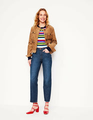 High Rise Straight Leg Jeans-Indigo Rinse / Boden Online