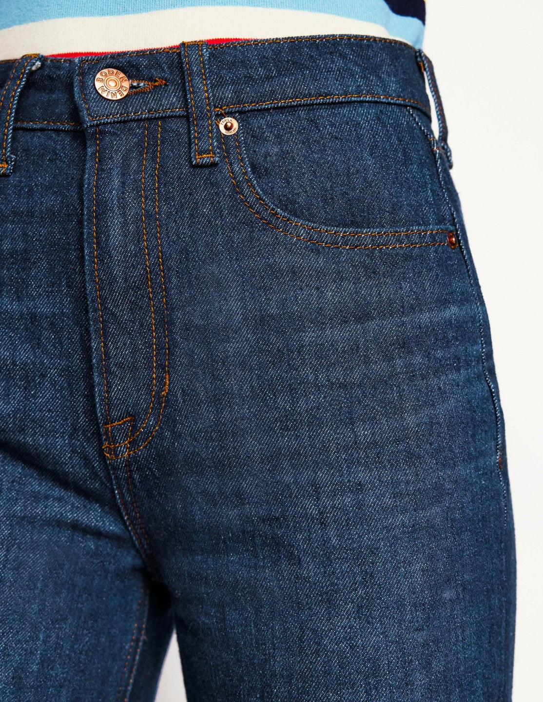 High Rise Straight Leg Jeans-Indigo Rinse / Boden Online