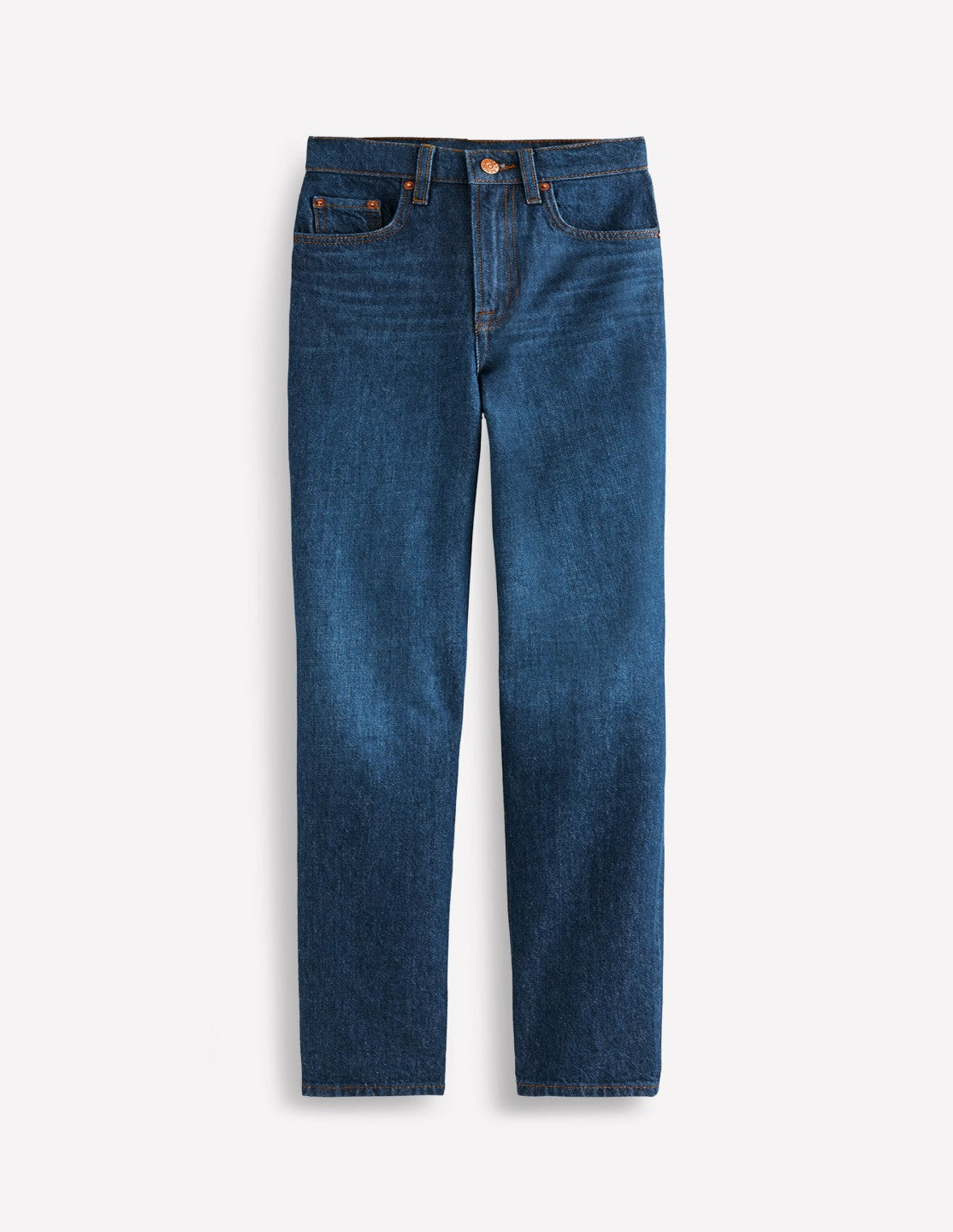 High Rise Straight Leg Jeans-Indigo Rinse / Boden Online