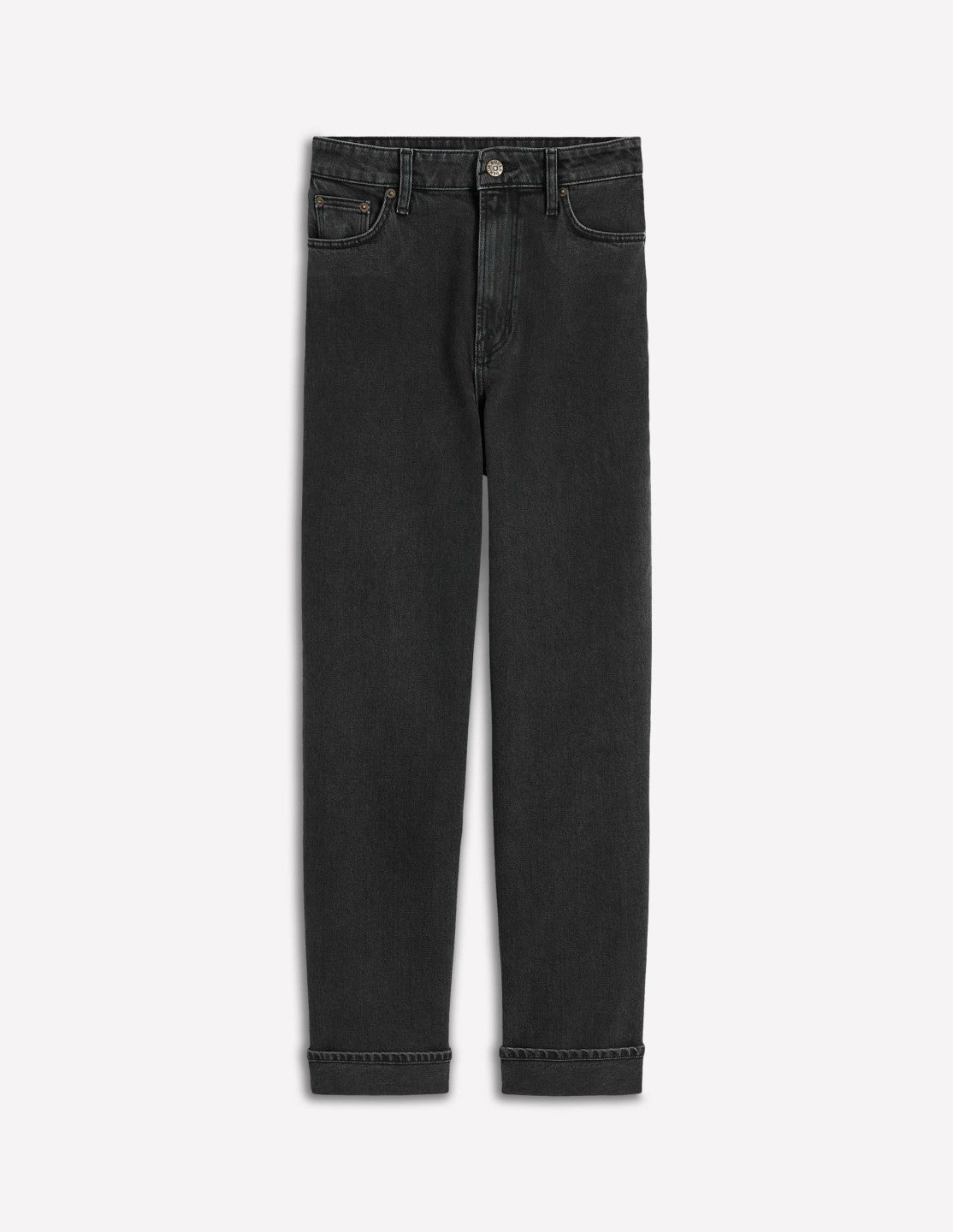 Mid Rise Straight Leg Jeans-Washed Black / Boden Discount