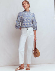 Primrose Cropped Pants-White / Boden us