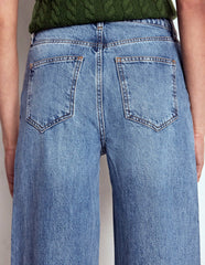 Relaxed Wide Leg Jeans-Mid Vintage / Boden