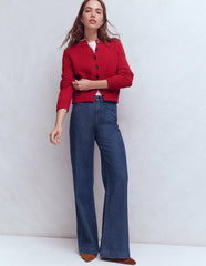 Pocket Detail Wide Leg Jeans-Mid Vintage / Boden Discount
