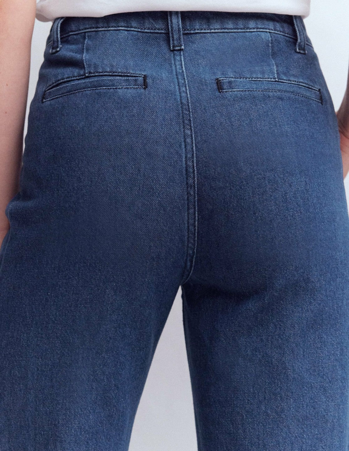 Pocket Detail Wide Leg Jeans-Mid Vintage / Boden Discount