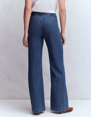 Pocket Detail Wide Leg Jeans-Mid Vintage / Boden Discount
