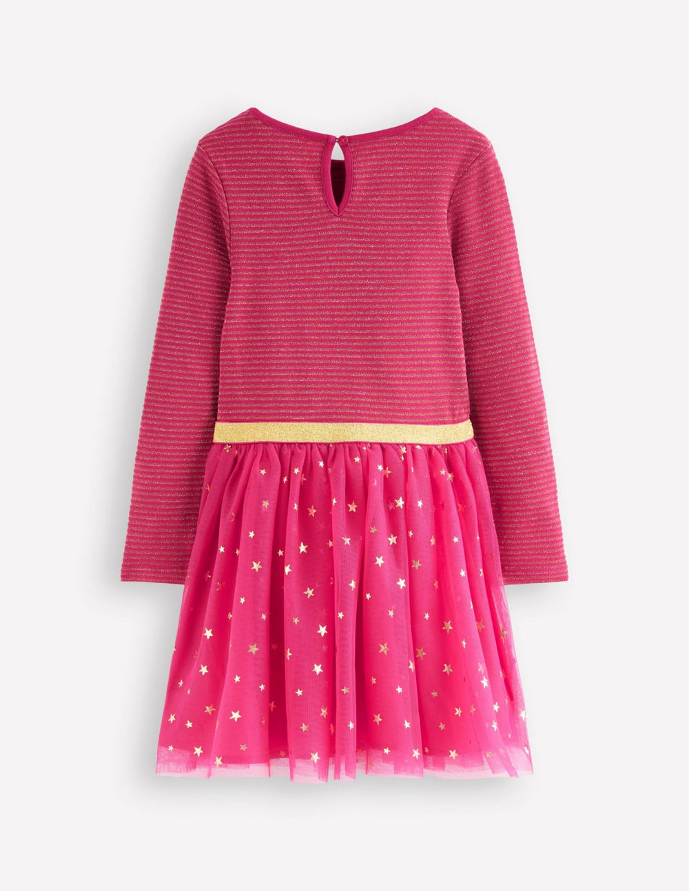 Twirly Tulle Mix Dress-Cherry Jam/ Gold Confetti / Boden us