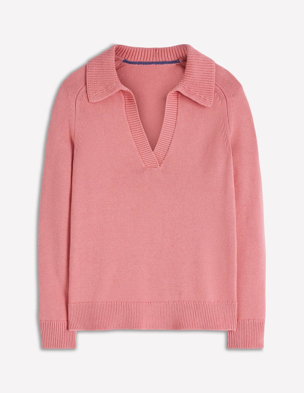 Cotton Henley Sweater-Dusty Rose / Boden Sale