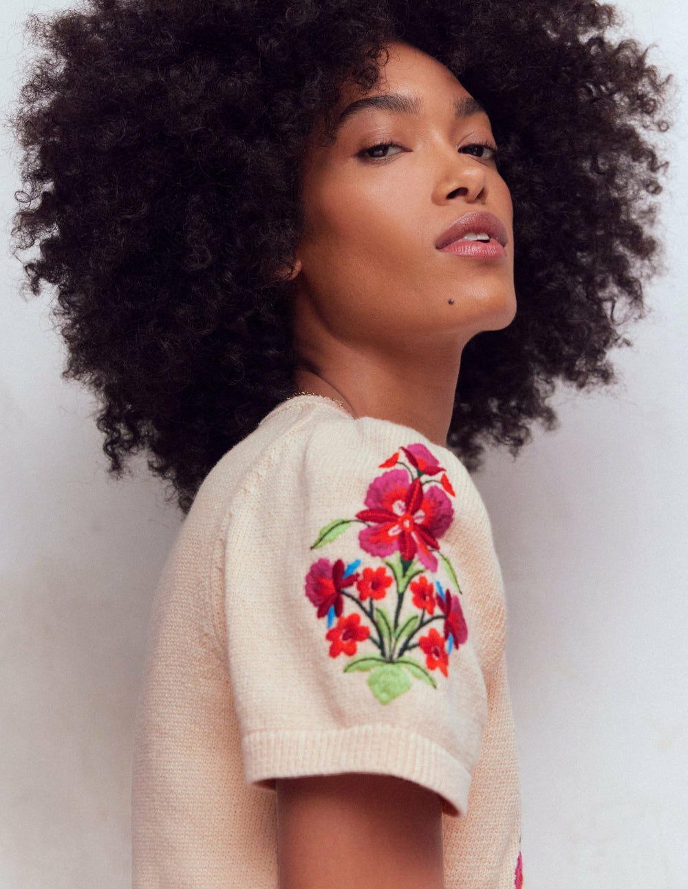 Monica Knitted T-Shirt-Ivory / Boden Discount
