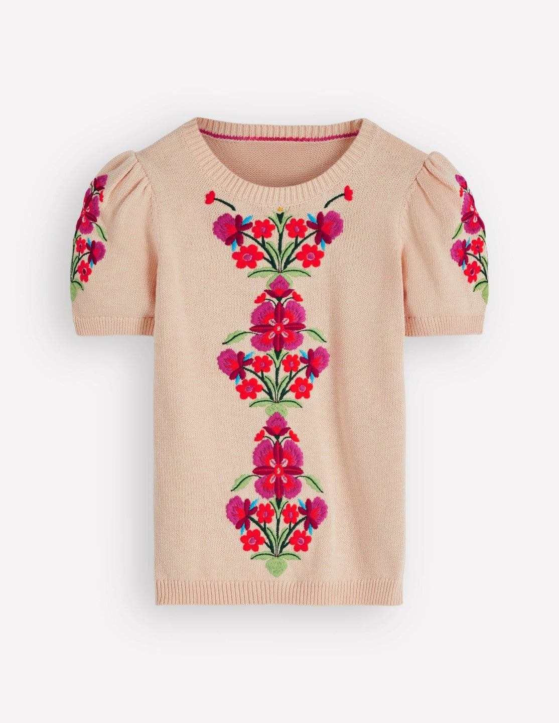 Monica Knitted T-Shirt-Ivory / Boden Discount