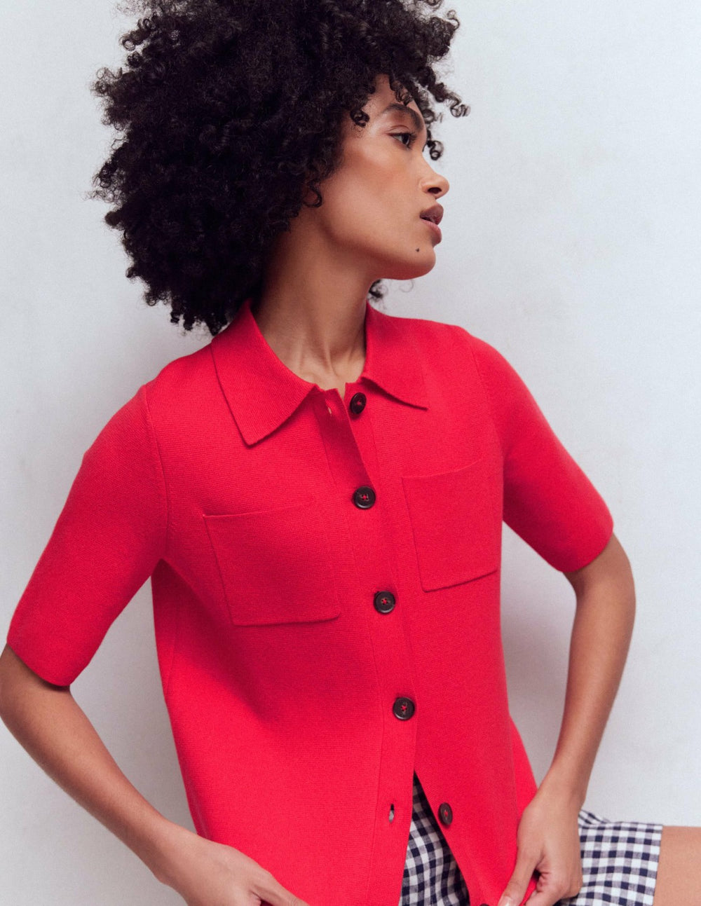 Short Sleeve Knit Shirt-Bright Cherry / Boden On sale