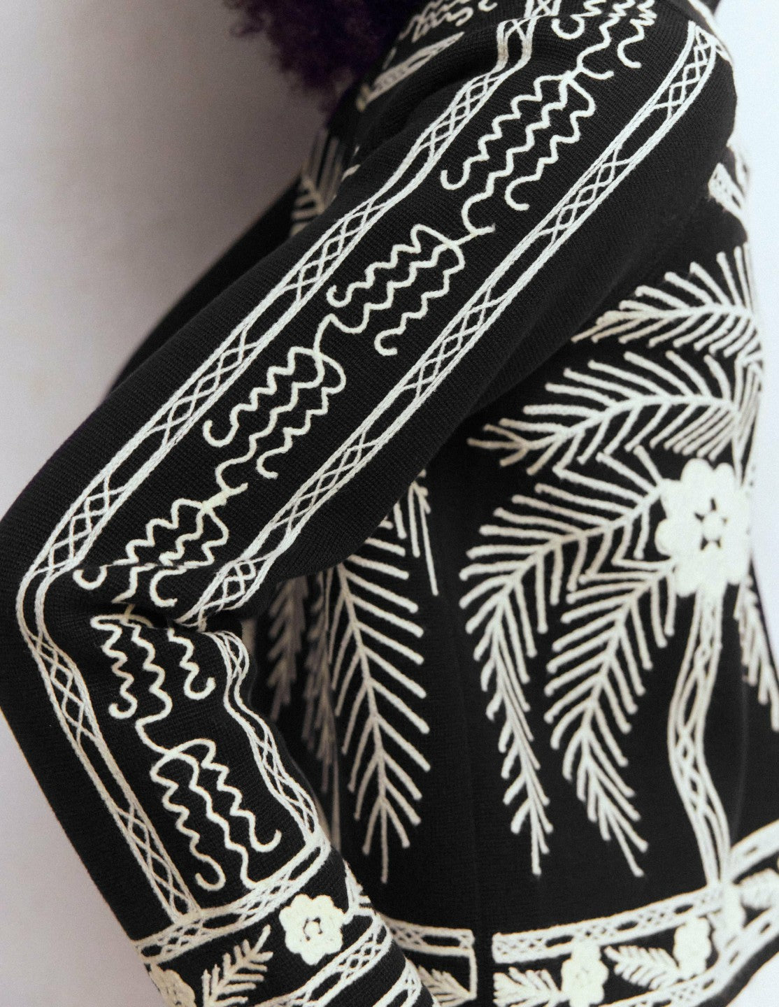 Elena Stand Neck Jacket-Black Embroidery / Boden us