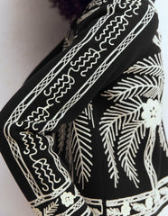 Elena Stand Neck Jacket-Black Embroidery / Boden us