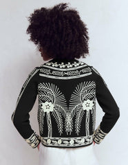Elena Stand Neck Jacket-Black Embroidery / Boden us