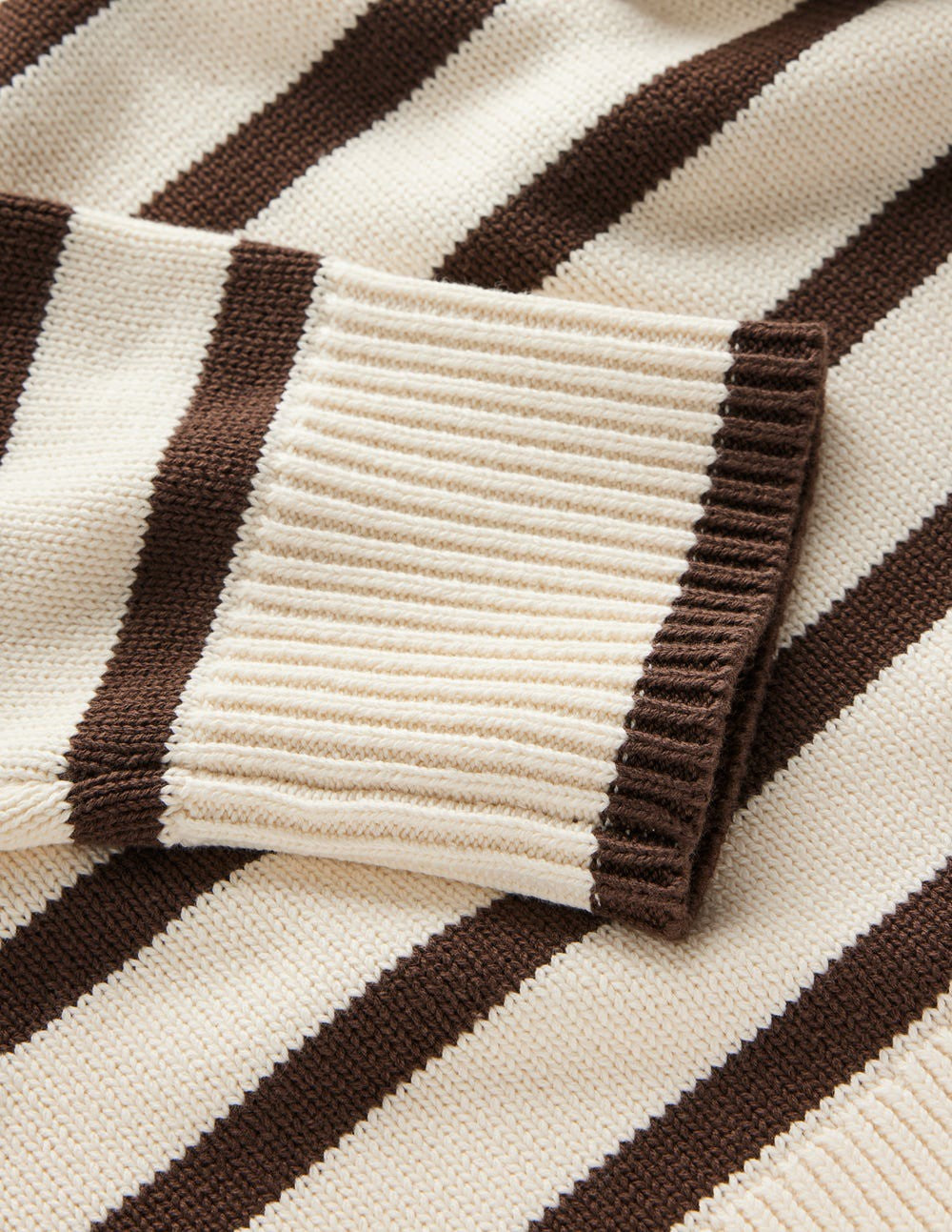 Lucy Relaxed Cotton Sweater-Ivory, Brown / Boden Outlet