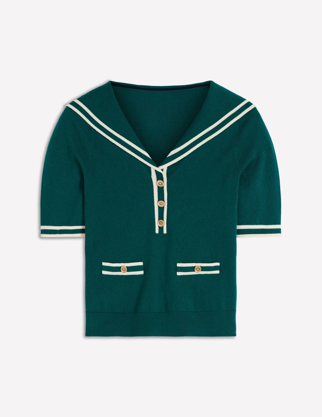 Sailor Collar sweater-Green / Boden Discount