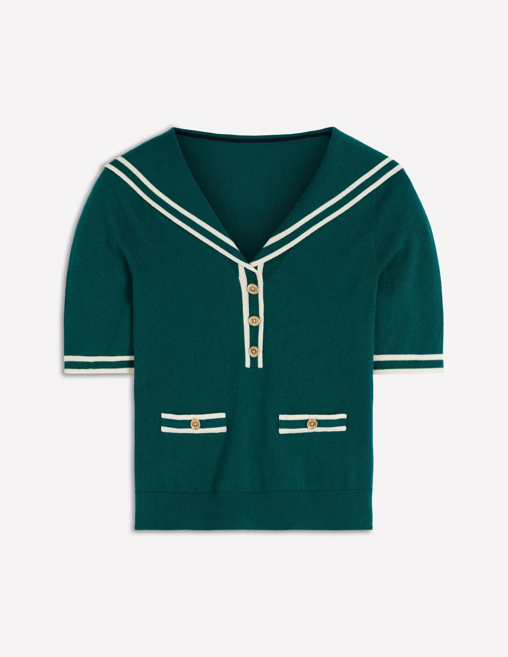 Sailor Collar sweater-Green / Boden Discount