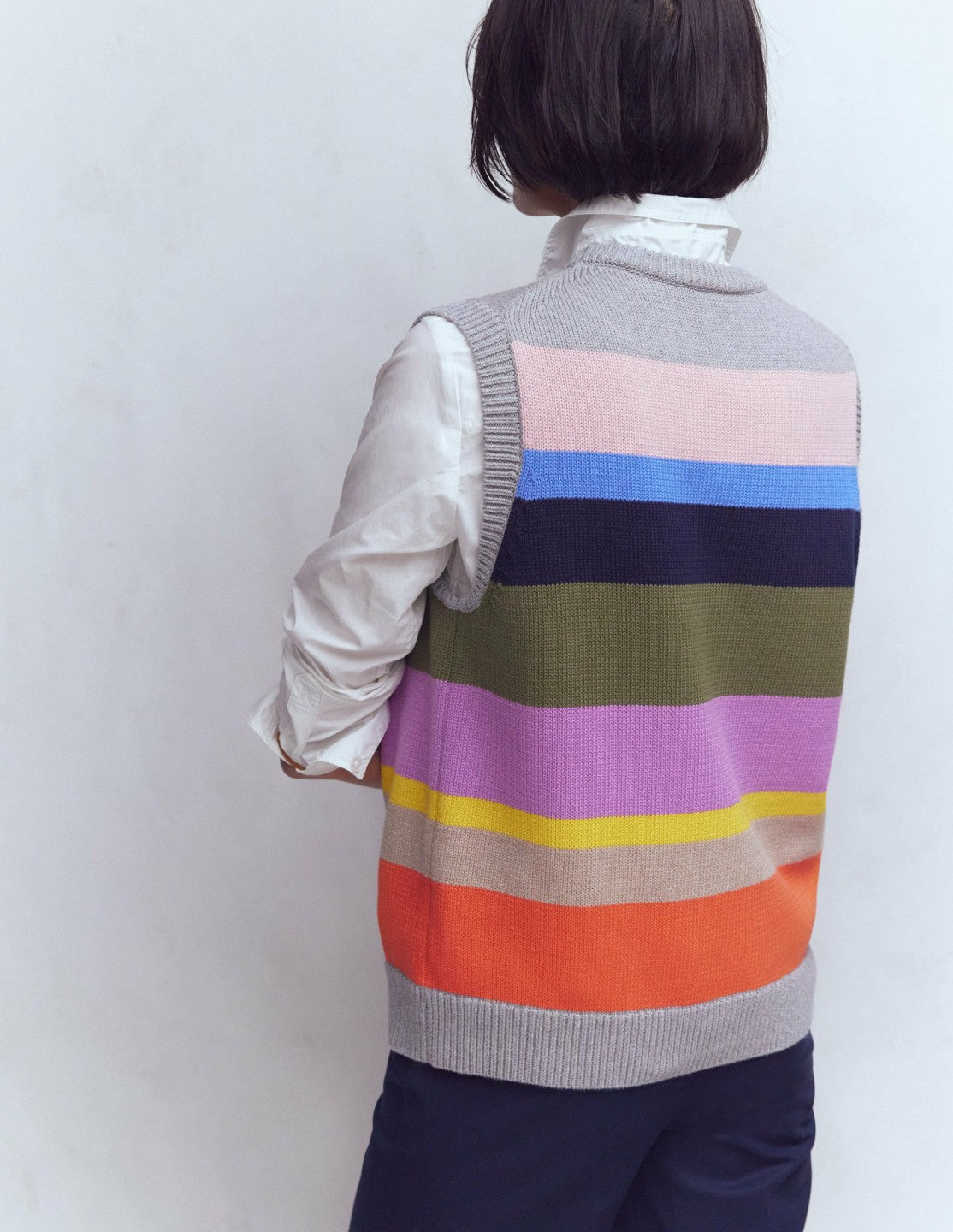 Lucy Cotton Vest-Multi, Rainbow / Boden On sale