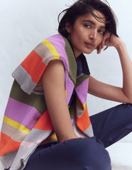 Lucy Cotton Vest-Multi, Rainbow / Boden On sale