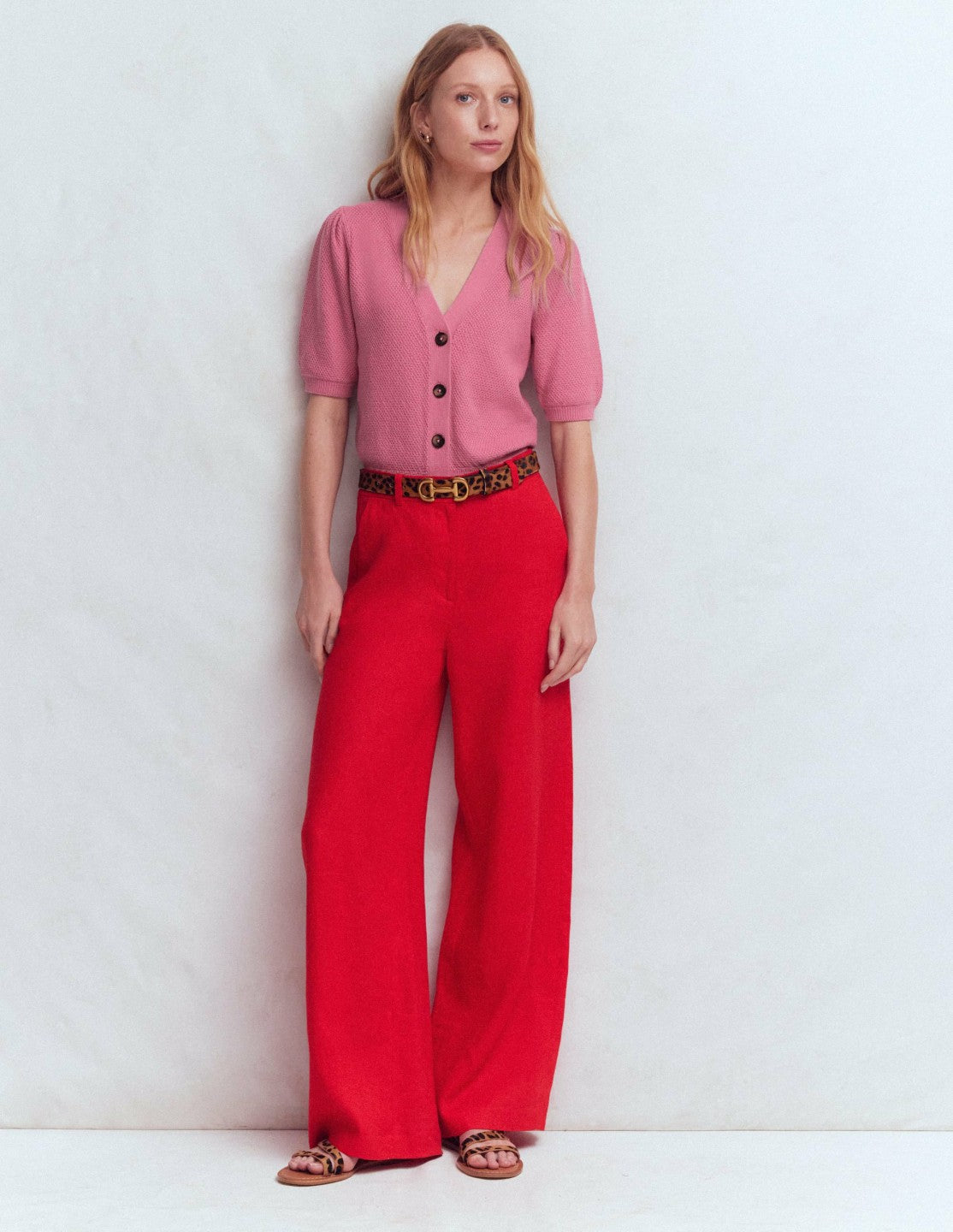 Hayley Cotton V-neck Cardigan-Dusty Rose / Boden us