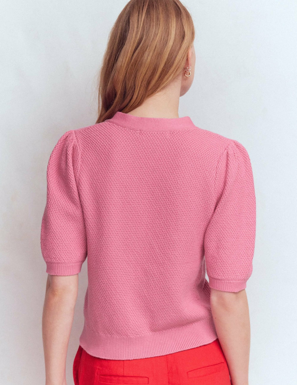 Hayley Cotton V-neck Cardigan-Dusty Rose / Boden us