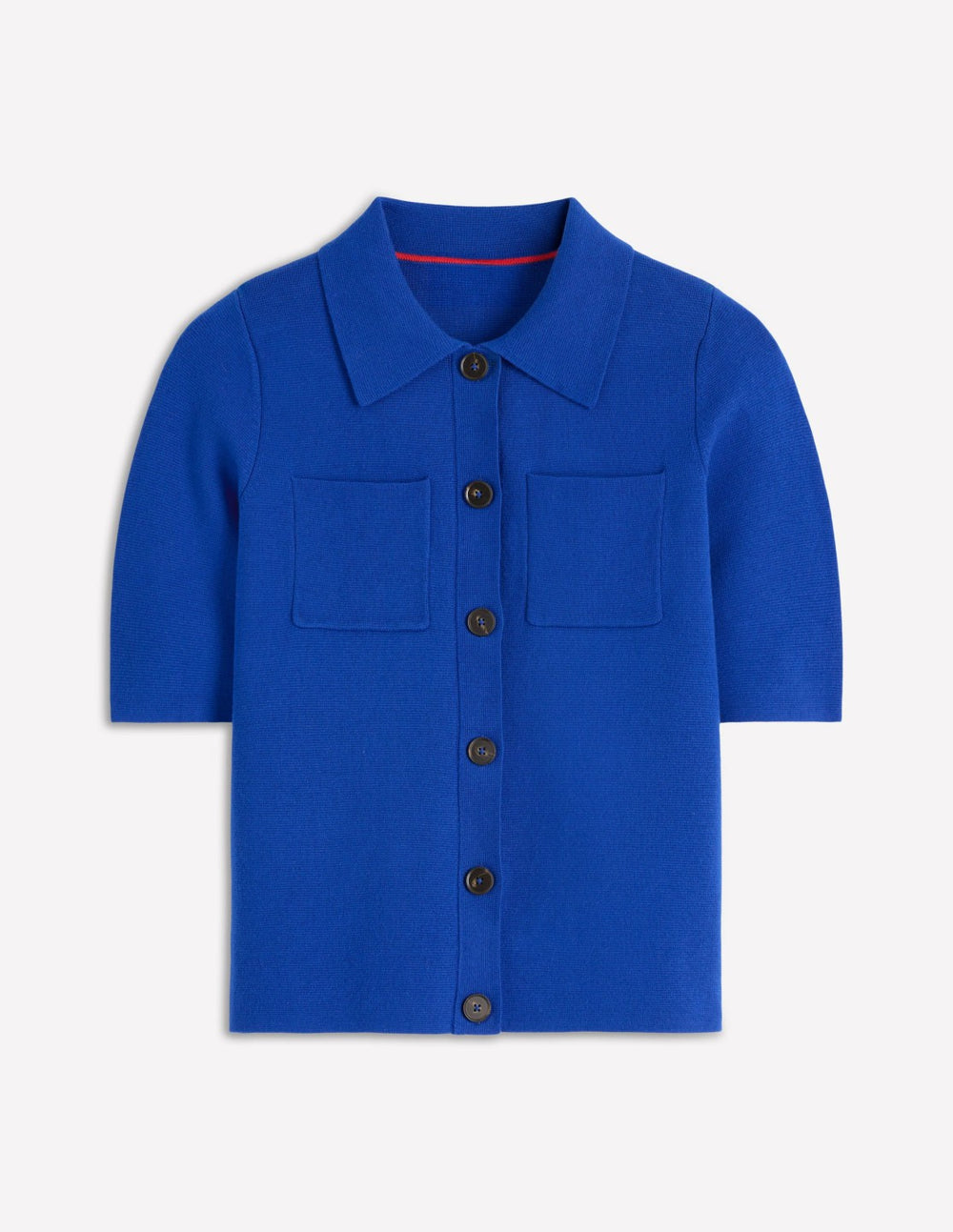 Short Sleeve Knit Shirt-Bright Blue / Boden