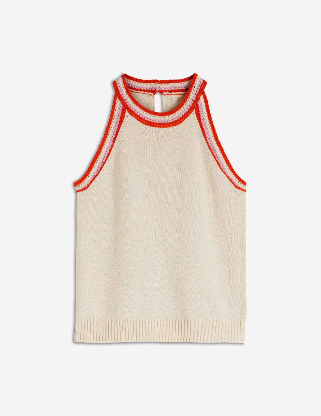 Saffron Crochet Racer Tank-Ivory / Boden Outlet