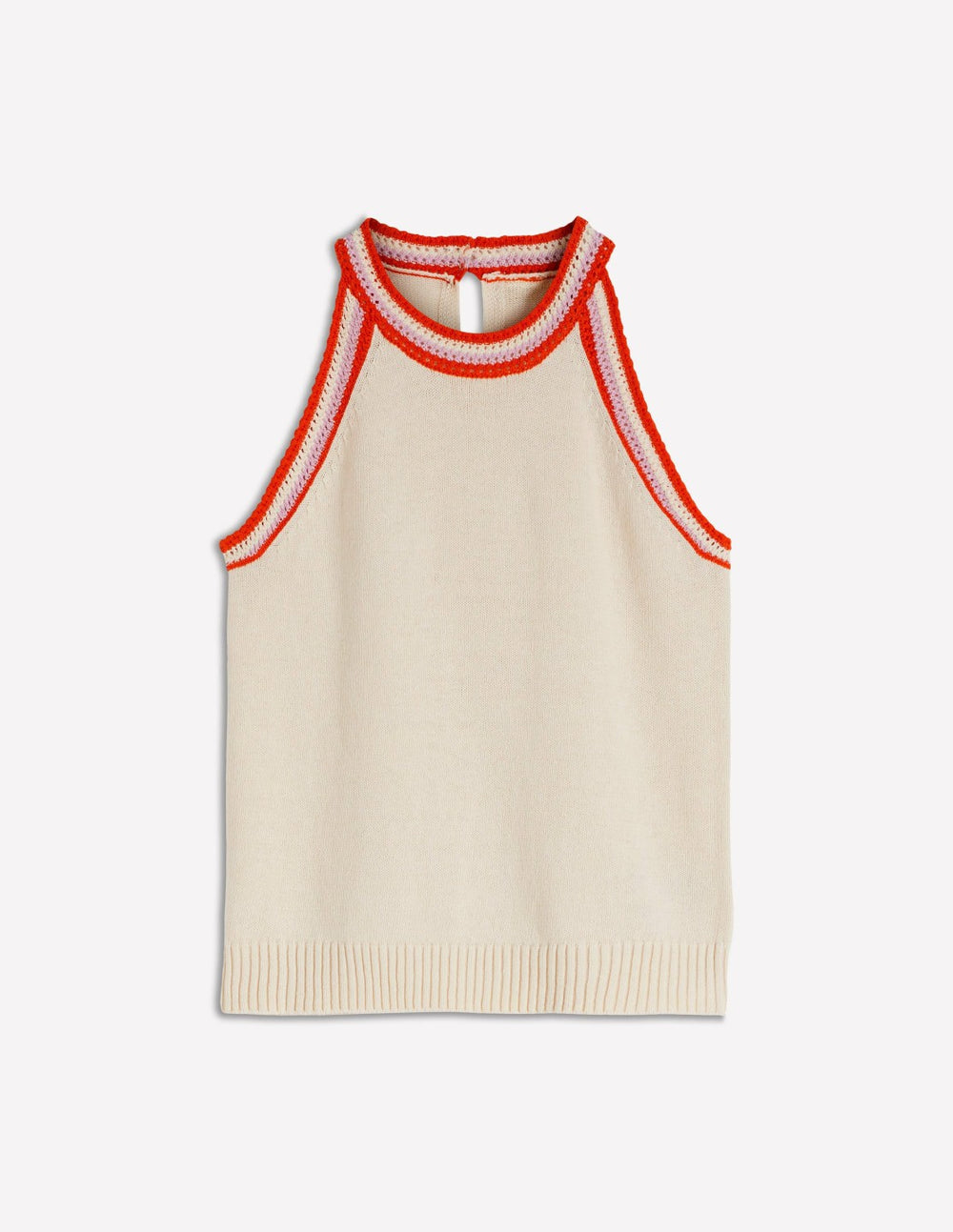 Saffron Crochet Racer Tank-Ivory / Boden Outlet
